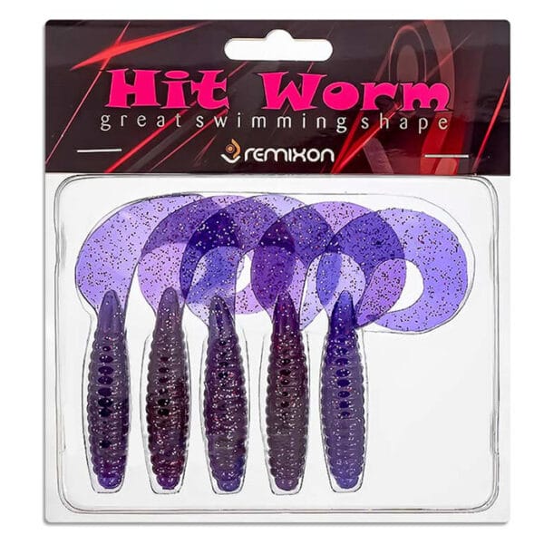 Năluca soft Remixon Hit Worm 8.5cm culoare K101 - imagine 2