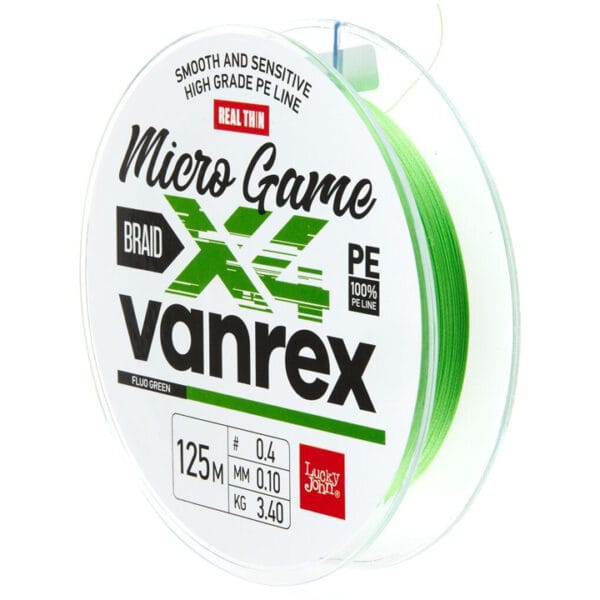 Fir Lucky John Vanrex MICRO GAME х4 Fluo Green 0,10mm/125m - imagine 2
