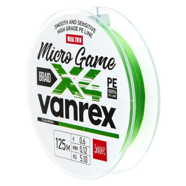 Fir Lucky John Vanrex MICRO GAME х4 Fluo Green 0,12mm/125m - imagine 2