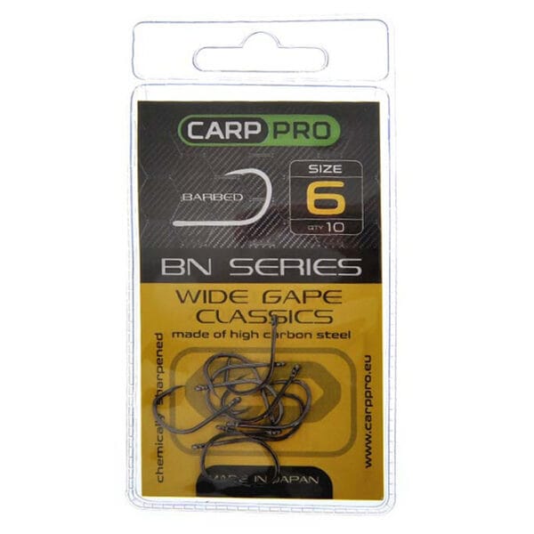Cârlig Carp Pro Black Nickel Wide Gape Classics №6 - imagine 2
