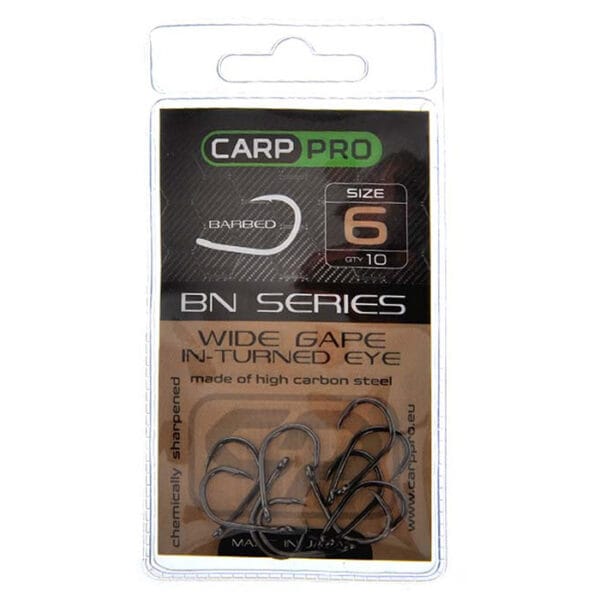 Cârlig Carp Pro Black Nickel Wide Gape In-turned Eye №6 - imagine 2