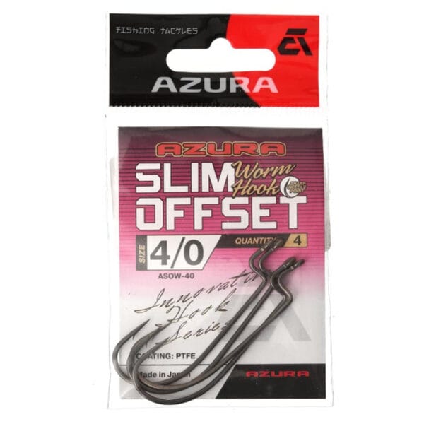 Cârlig Azura Slim Offset Worm Hook №5/0 - imagine 2