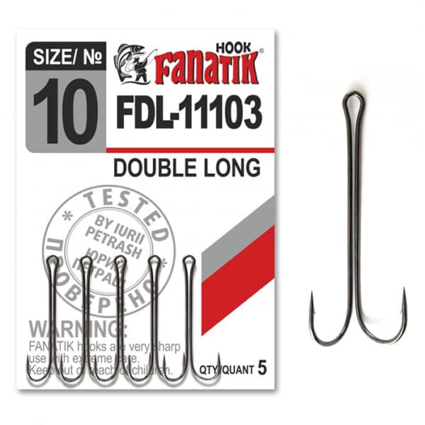 Cârlig duble Fanatik FDL-11103 Nr.10 / 5 buc - imagine 2