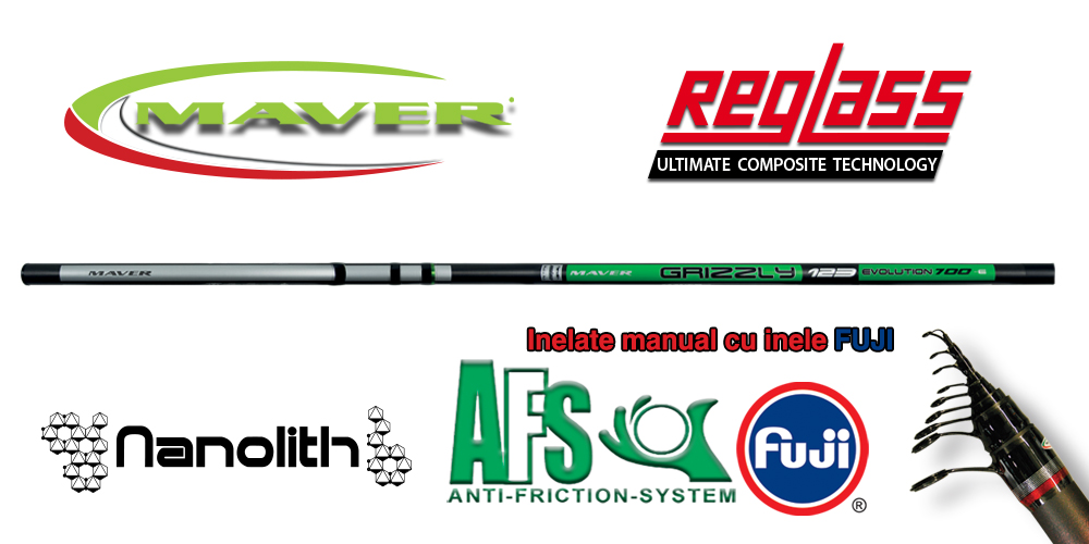 Lanseta bologneza MAVER GRIZZLY 123 EVO 7M inele FUJI Lanseta bologneza MAVER GRIZZLY 123 EVO 7M inele FUJI