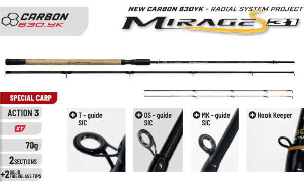 Lanseta feeder Colmic MIRAGE S31 SPECIAL CARP 270 MH 70gr