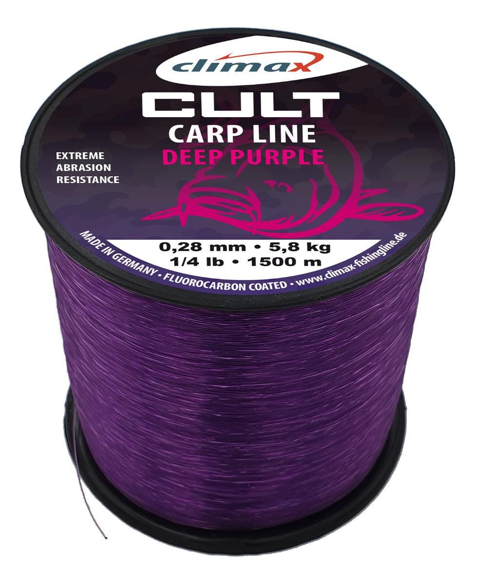 Fir monofilament CLIMAX CULT CRAP DEEP PURPLE 1000m 0.30mm Fir monofilament CLIMAX CULT CRAP DEEP PURPLE 1000m 0.30mm