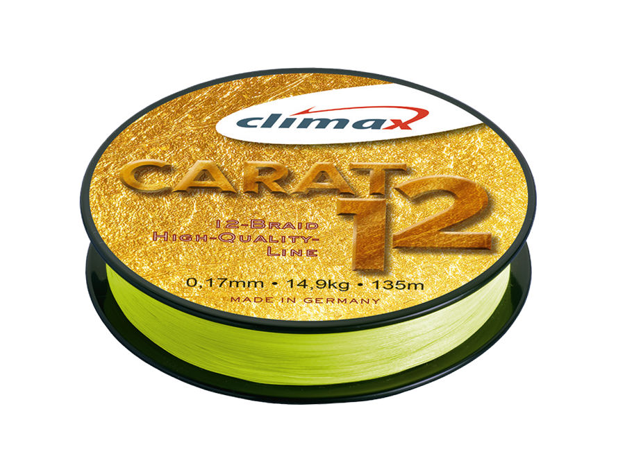 Fir textil CLIMAX CARAT 12 FLUO YELLOW 135m 0.17mm 14.9kg Fir textil CLIMAX CARAT 12 FLUO YELLOW 135m 0.17mm 14.9kg