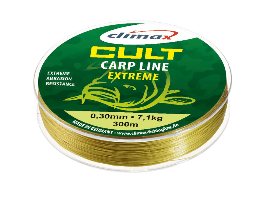 Fir monofilament CLIMAX CULT CRAP EXTREME 1000m 0.28mm Matt Olive Fir monofilament CLIMAX CULT CRAP EXTREME 1000m 0.28mm Matt Olive