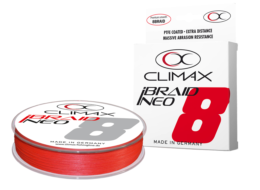 Fir textil CLIMAX iBRAID NEO X8 FLUO RED 135m 0.06mm 3.2kg Fir textil CLIMAX iBRAID NEO X8 FLUO RED 135m 0.06mm 3.2kg