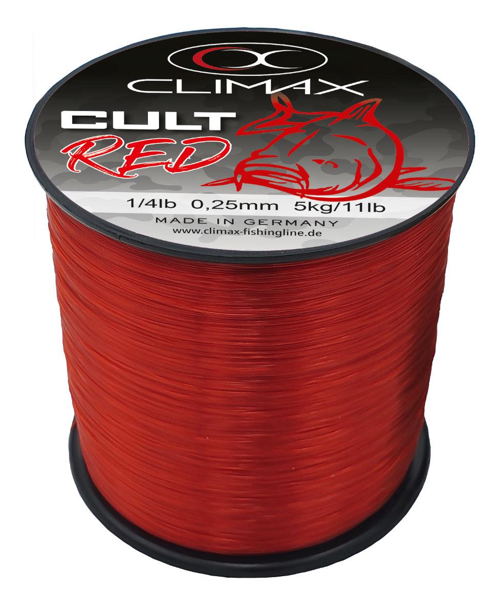 Fir monofilament CLIMAX CULT CRAP RED MONO 1000m 0.28mm Fir monofilament CLIMAX CULT CRAP RED MONO 1000m 0.28mm
