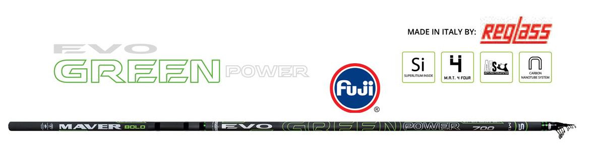 Lanseta bologneza MAVER SUPERLITIUM EVO GREEN POWER MX 8M Inele Fuji Torzite Lanseta bologneza MAVER SUPERLITIUM EVO GREEN POWER MX 8M Inele Fuji Torzite