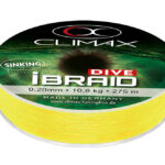 Fir textil CLIMAX iBRAID DIVE SINKING FLUO YELLOW 135m 0.10mm 4.1kg