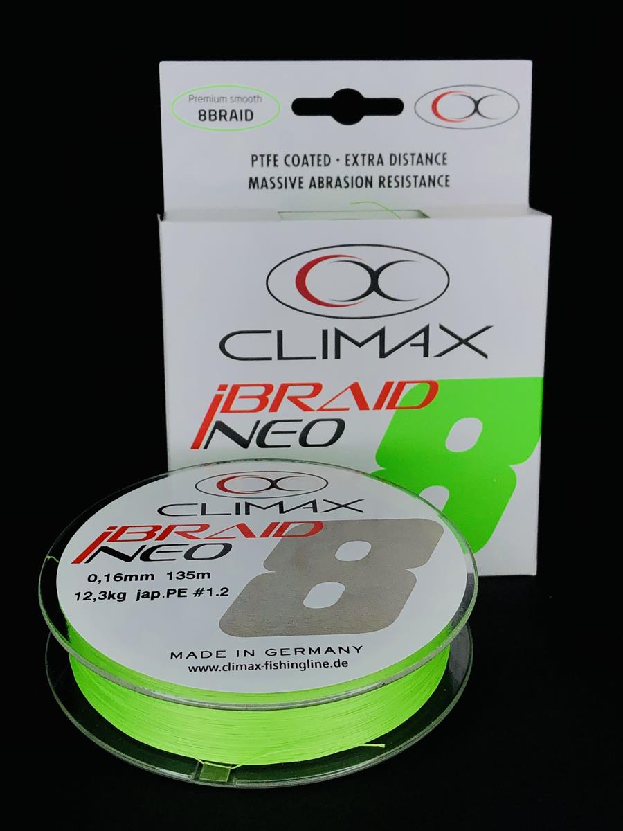 Fir textil CLIMAX iBRAID NEO X8 FLUO CHARTREUSE 135m 0.22mm 19.1kg Fir textil CLIMAX iBRAID NEO X8 FLUO CHARTREUSE 135m 0.22mm 19.1kg