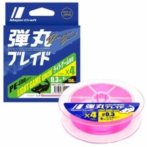 Fir textil MAJOR CRAFT DANGAN BRAID X4 LIGHT GAME 150m #0.3 6lb Pink