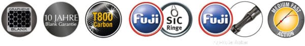 SPORTEX GRAPHENON ULTRA LIGHT 210 1-7gr Fuji Sic K