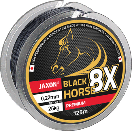 Fir textil BLACK HORSE PE 8X PREMIUM 125m 0.16mm Fir textil BLACK HORSE PE 8X PREMIUM 125m 0.16mm