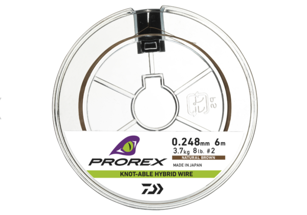 Fir monofilament Daiwa Prorex Hybrid Knotable Wire 0,300mm/5,4kg/6m Maro - imagine 2