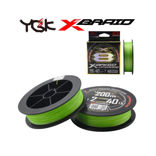 Fir textil Generic Tackle YGK X-Braid Upgrade X8 Verde Fluo 200m/40LBS - imagine 2