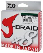 Fir textil Daiwa J-Braid X8 Verde 0,35mm/36kg/300m