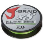 Fir textil Daiwa J-Braid X8 Chartreuse 0,22mm/17,0kg/150m - imagine 2