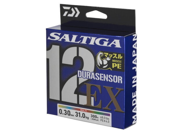 Fir textil Daiwa Saltiga Durasensor X12 EX+SI3 Multicolor 0,33mm/88LBS/300m - imagine 2