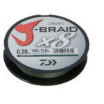 Fir textil Daiwa J-Braid X8 Verde 0,22mm/17kg/300m