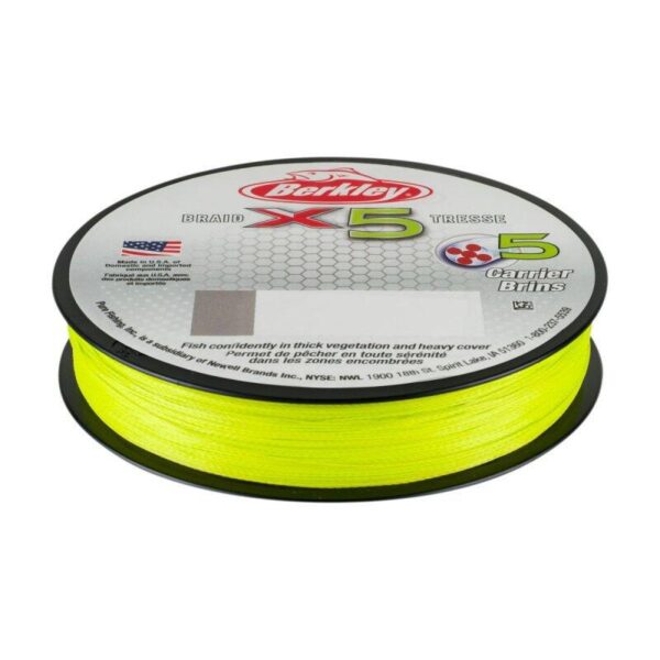 Fir textil Berkley X5 Fluro Verde 0,12mm/12,00kg/150m - imagine 3