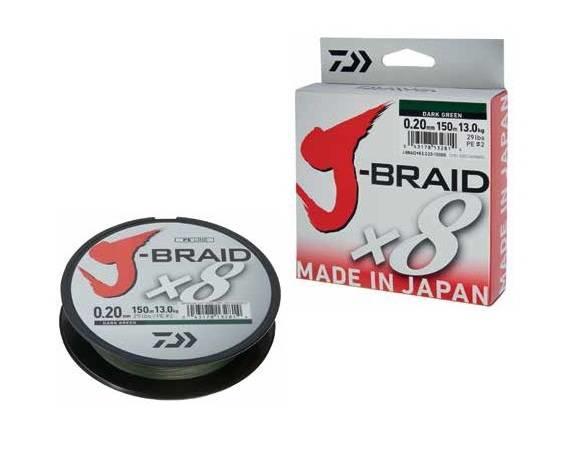 9e6ff4582c0d9bbe275113c8e07a3704 Fir textil Daiwa J-Braid X8 Verde 0,10mm/6kg/150m - imagine 1