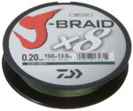 Fir textil Daiwa J-Braid X8 Verde 0,42mm/46,5kg/300m