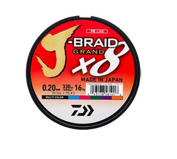 Fir textil Daiwa J-Braid Grand X8 Color 0,18mm/12,5kg/150m - imagine 3