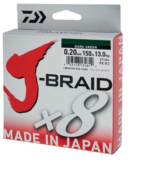 Fir textil Daiwa J-Braid X8 Verde 0,10mm/6kg/300m - imagine 2