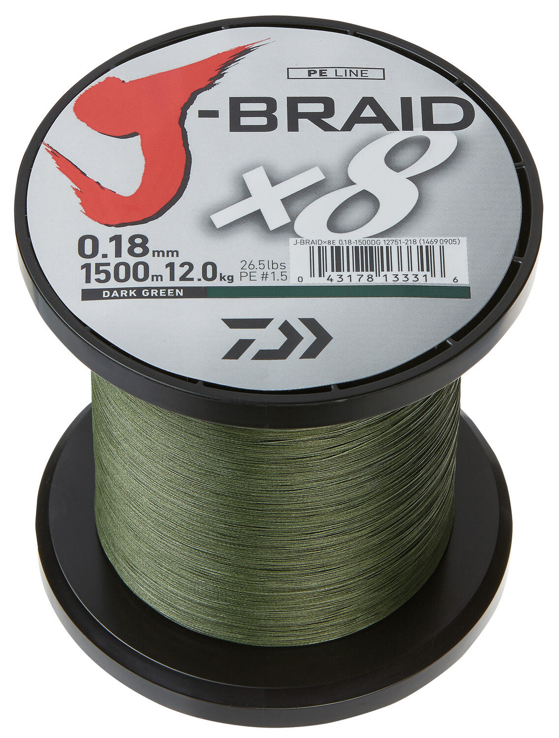 c56b6fd736355a69b12e04d367744fc2 Fir textil Daiwa J-Braid X8E Verde 0,13mm/3000m - imagine 1