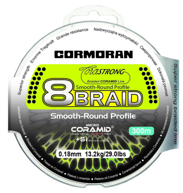 Fir textil Cormoran Corm. Corastrong 8 Braid Verde 0,30mm/28,8kg/300m - imagine 2