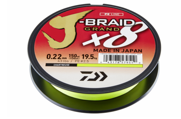 Fir textil Daiwa J-Braid Grand X8E Chartr. 0,18mm/12,5kg/270m - imagine 2