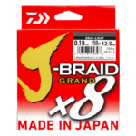 Fir textil Daiwa J-Braid Grand X8 Grey 0,22mm/19,5kg/135m