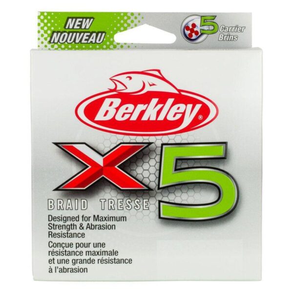 Fir textil Berkley X5 Fluro Verde 08mm/7,6kg/150m - imagine 3