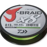 Fir textil Daiwa J-Braid X8 Verde 0,22mm/17kg/150m