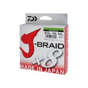 Fir textil Daiwa J-Braid X8 Chartreuse 0,28mm/26,5kg/150m