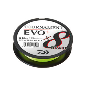 Fir textil Daiwa Tournament 8X Braid EVO+ Chartr. 0,18mm/15,8kg/135m
