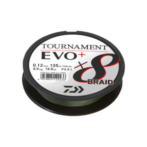 Fir textil Daiwa Tournament 8X Braid EVO+ Verde 0,18mm/15,8kg/270m