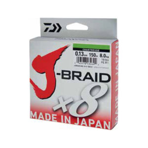 Fir textil Daiwa J-Braid X8 Chartreuse 0,13mm/8,0kg/300m