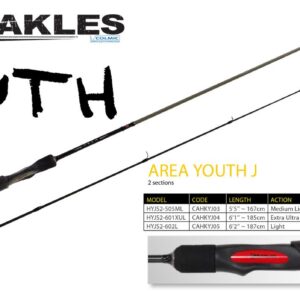 Lanseta spinning Herakles YOUTH TROUT AREA J HYJS2-602L 6'2" 187cm 1.5–4 g Light