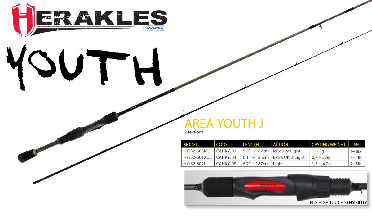 Lanseta spinning Herakles YOUTH TROUT AREA J HYJS2-602L 6'2" 187cm 1.5–4 g Light Lanseta spinning Herakles YOUTH TROUT AREA J HYJS2-602L 6'2" 187cm 1.5–4 g Light
