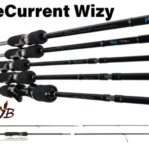 Lanseta spinning Yamaga Blanks BLUE CURRENT WIZY 710 2.39m 1.5–20 g 4 secțiuni