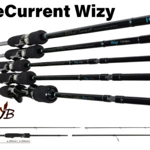 Lanseta spinning Yamaga Blanks BLUE CURRENT WIZY 72 2.18m 2–21 g 4 secțiuni