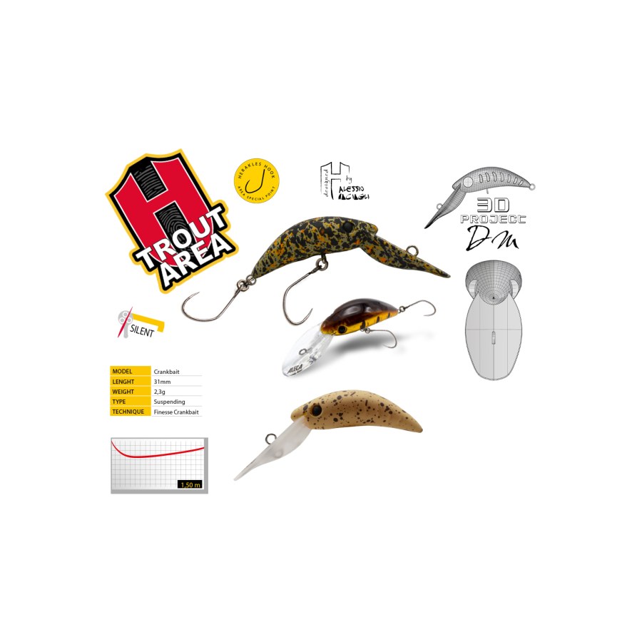 Vobler HERAKLES ALECA SP 3.1cm 2.3gr Travertino - thumbnail Vobler HERAKLES ALECA SP 3.1cm 2.3gr Travertino - imagine 1