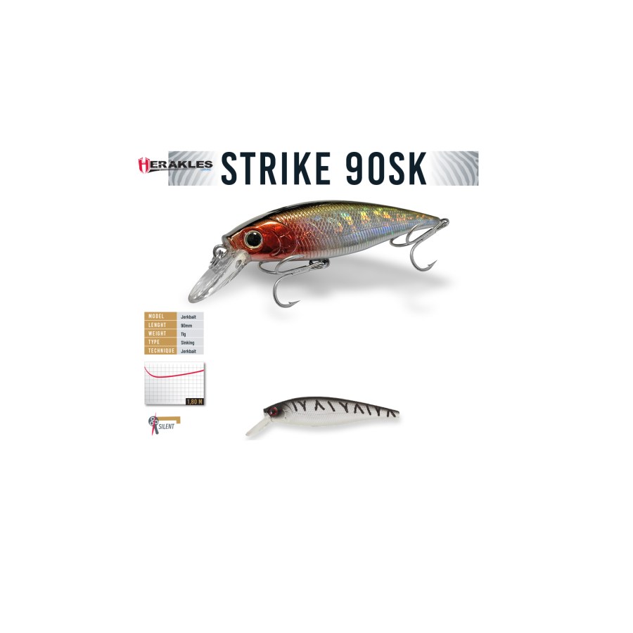 Vobler HERAKLES STRIKE 90SK 9cm 11gr Bandit Tiger - thumbnail Vobler HERAKLES STRIKE 90SK 9cm 11gr Bandit Tiger - imagine 1