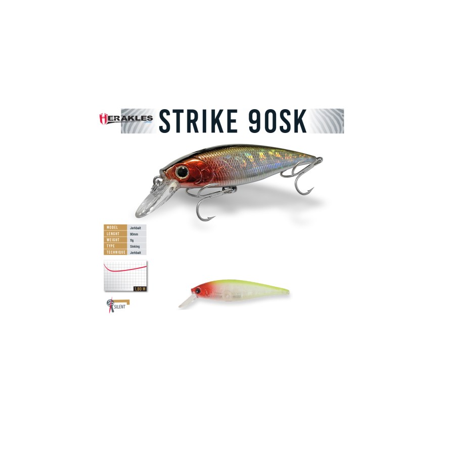 Vobler HERAKLES STRIKE 90SK 9cm 11gr Clown - thumbnail Vobler HERAKLES STRIKE 90SK 9cm 11gr Clown - imagine 1