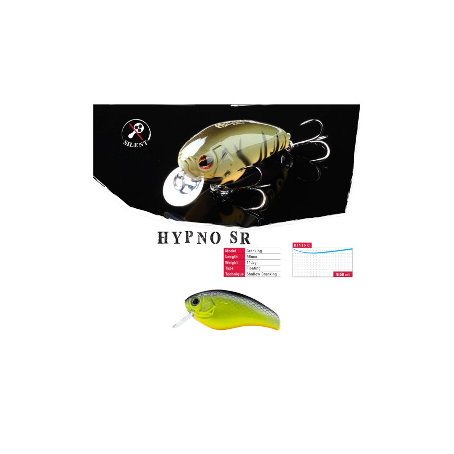 Vobler HERAKLES HYPNO-SR F 5.6cm 11.5gr Chartreuse Black Back - thumbnail Vobler HERAKLES HYPNO-SR F 5.6cm 11.5gr Chartreuse Black Back - imagine 1