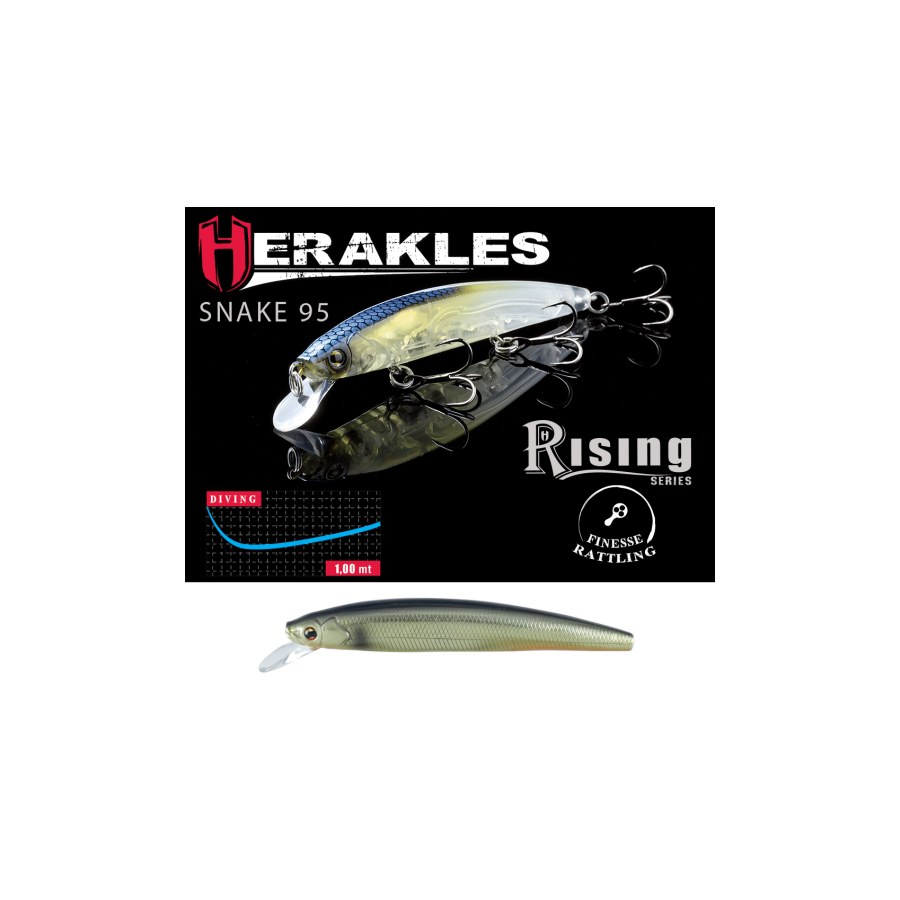 Vobler HERAKLES SNAKE 95SP 9.5cm 9gr Smoke Gold - thumbnail Vobler HERAKLES SNAKE 95SP 9.5cm 9gr Smoke Gold - imagine 1